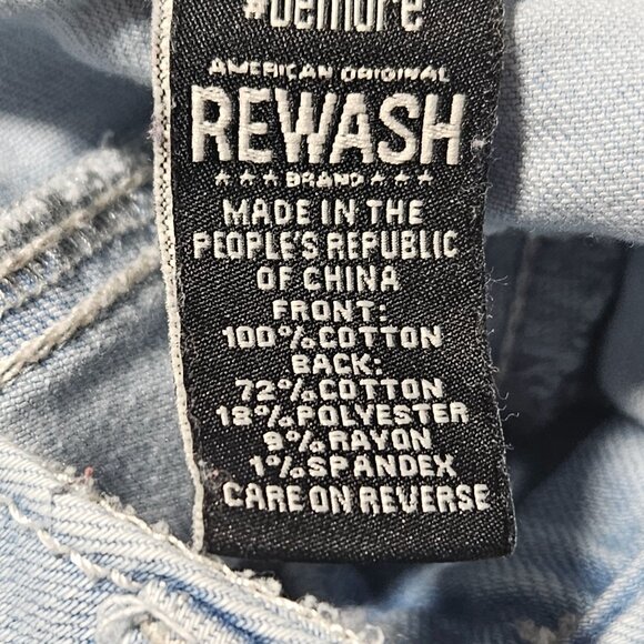 Vintage Rewash Jeans Womens Size 7 Skinny Mid Rise Light Wash Ripped Denim Pants - Picture 7 of 7